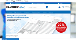 Desktop Screenshot of krafthand-shop.de